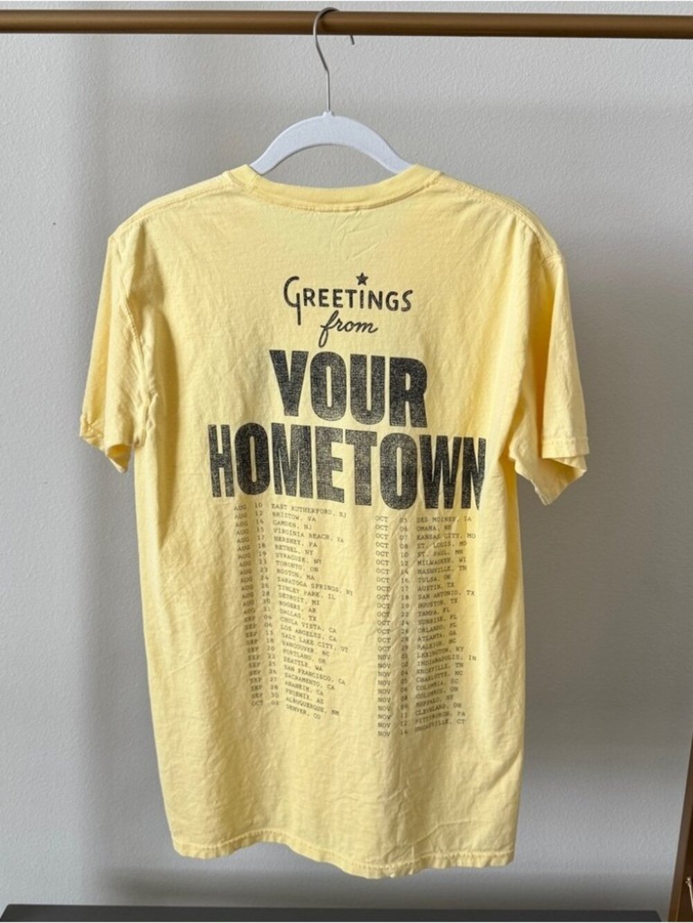 Greeting's From Your Hometown Yellow Jonas Road Tour Tee - Picture 2 of 2